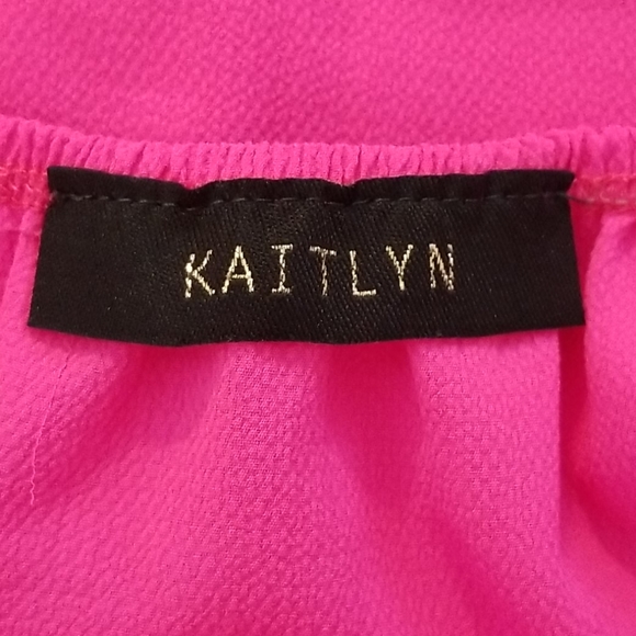 Kaitlyn Bright Pink Halter Top Size Small - Picture 4 of 5